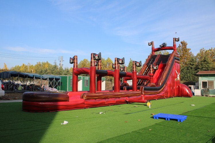 24' Pirate Ship Slide w/slip n slide